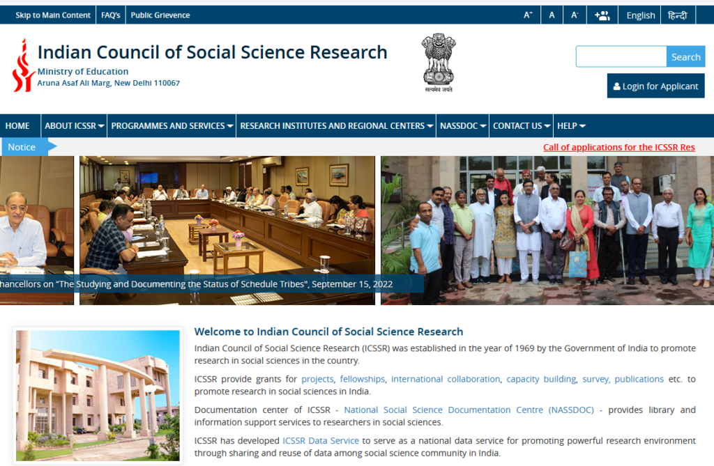 icssr guidelines for research projects